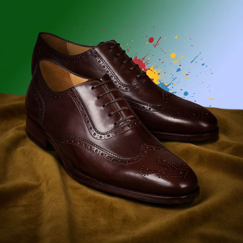 Buty – farba 3 kolory, tło gradient